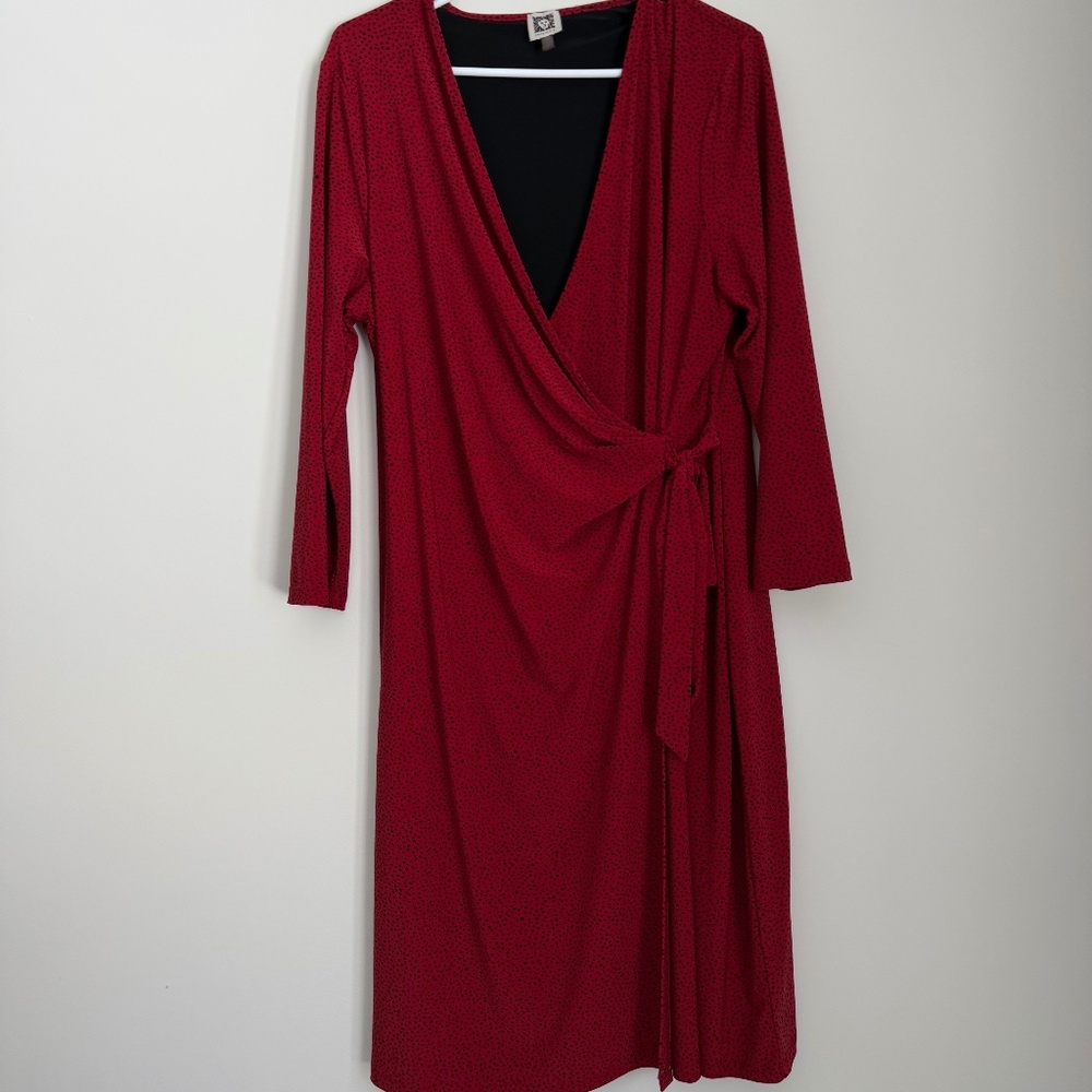 Anne Klein Polka Dot Work Dress – Size XL – Excellent Condition